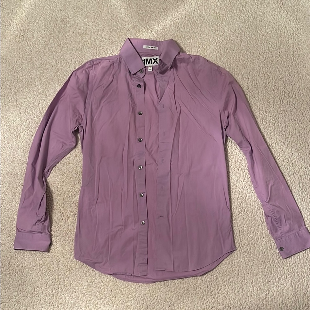 Men's Lavender color button up Shirt